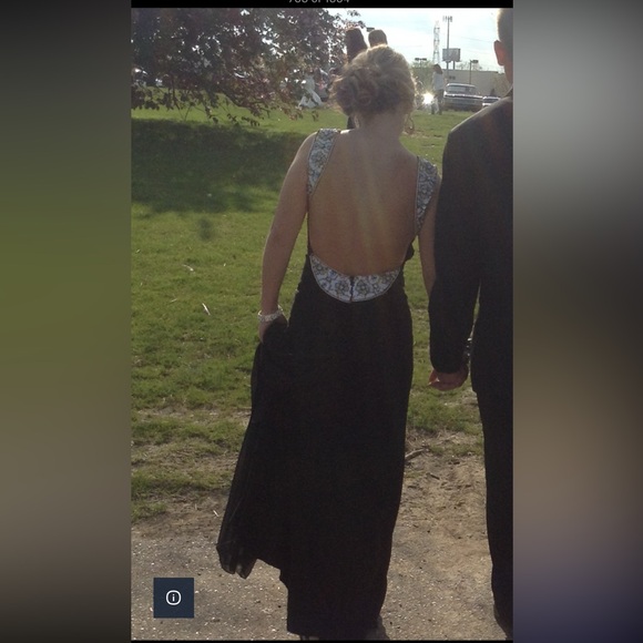 Black Prom Dress Size 2 - Hemmed to fit 5’2 with 4 inch heels - Picture 3 of 3